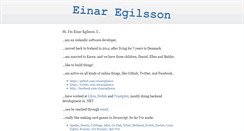 Desktop Screenshot of einaregilsson.com