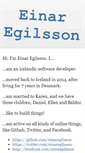 Mobile Screenshot of einaregilsson.com